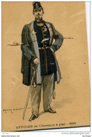 CARTE  POSTALE  SIGNEE E LAJOUX  OFFICIER DE CHASSEUR A PIED 1850 - Sonstige & Ohne Zuordnung