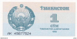 Billet Neuf  Ouzbékistan 1992 - 1 Cym - Uzbekistán
