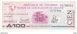 100 Australes Neuf  Argentine 1987 - Argentina