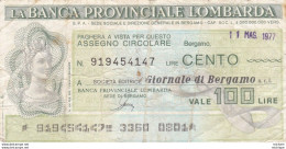 Italie 100 Lires  1977  Ce Billet A Circulé - Zu Identifizieren