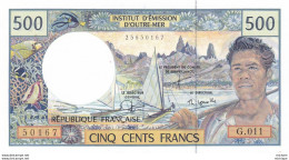 Billet  France  500 Francs  Institut D'emission D'outre Mer - 50167 G . 011  - Sans Date  -    Neuf - Territori Francesi Del Pacifico (1992-...)