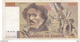 Billet France    100 Francs  Delacroix Ce Billet A  Circulé    Juste 1 épinglage - 100 F 1978-1995 ''Delacroix''