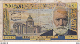 500  Francs 1955  Q 72  Victor Hugo  - Voir Scan - 500 F 1954-1958 ''Victor Hugo''