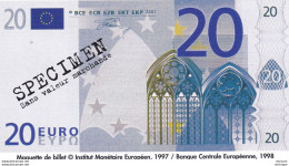 SPECIMEN  20 Euros   1998 - Fictifs & Spécimens