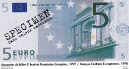 SPECIMEN  5 Euros   1998 - Fictifs & Spécimens