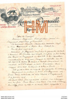 1890 - 51 REIMS -lettre  A Entete  -  Manufacture  De Cuirs - Maurice Corneille - 1800 – 1899