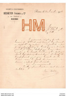 1904 - 51 REIMS - Facture - Lettre  A  Entête    -ESCOMPTE ET RECOUVREMENT  - BECHETER FRERES - 1900 – 1949