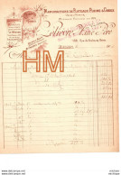 1904 - 51   REIMS  - Facture - Lettre  A  Entête    - MANUFACTURE DE PLATEAUX PLEIN & CREUX - LELIEVRE AINE - 1900 – 1949