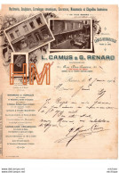 1904 - 51   REIMS  - Facture - Lettre  A  Entête    - MARBRERIE SCULPTURE -  L. CAMUD & G. RENARD - 1900 – 1949
