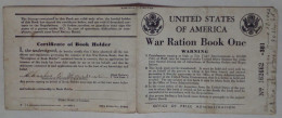 États-Unis - Carte De Rationnement De La Seconde Guerre Mondiale (1942) - Documenti Storici