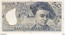 50 Francs  Quentin De La  Tour -1979  -  G 16  Ce Billet A Circulé  Vendu En L'etat - 50 F 1976-1992 ''Quentin De La Tour''