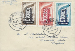 Luxembourg - Luxemburg -  Lettre Série  Europa 1956   München - England - Covers & Documents