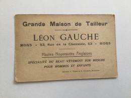 Carte Postale Ancienne Mons Grande Maison De Tailleur LÉON GAUCHE 53, Rue De La Chaussée - Mons