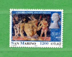 S.Marino ° 2001 - CELEBRAZIONI MALATESTIANE .  Lire 1200.Unif. 1776 - Usados