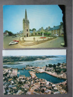 CP 22 Côtes Du Nord PAIMPOL  - Lot De 2 Cartes Postales  -  Vieux Clocher, Square Botrel - Vue Aérienne ,le Port - Paimpol
