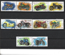 2002 FRANCE 3508-17 Oblitérés, Cachet Rond, Motos,  Série Complète - Oblitérés