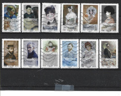 2016 FRANCE Adhésif 1258-69 Oblitérés ,tableaux , Série Complète - Used Stamps