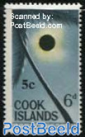 Cook Islands 1967 5c On 6p, Stamp Out Of Set, Mint NH, Science - Astronomy - Astrologia