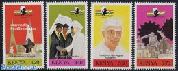 Kenia 1989 D. Nehru 4v, Mint NH, History - Politicians - Other & Unclassified