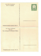 * DR BPK Ganzsache Bildpostkarte Postkarte Doppelkarte WHW Wst. P254 Bild 160 / 142 - Zugspitze / Neu Leiningen ** - Autres & Non Classés