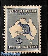 Australia 1913 2.5p, WM2, Stamp Out Of Set, Unused (hinged), Nature - Various - Animals (others & Mixed) - Maps - Ungebraucht