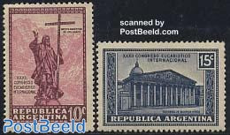 Argentina 1934 Eucharistic Congress 2v, Mint NH, Religion - Religion - Nuevos