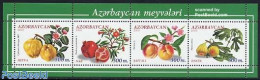 Azerbaijan 2000 Fruits 4v M/s, Mint NH, Nature - Fruit - Frutta