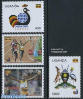 Uganda 2007 CHOGM Government Meeting 4v, Mint NH, History - Nature - Sport - Coat Of Arms - Birds - Athletics - Sport .. - Athlétisme