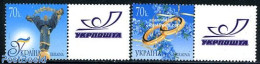 Ukraine 2007 Greeting Stamps With Personal Tabs 2v, Mint NH, Various - Greetings & Wishing Stamps - Ucraina