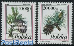 Poland 1993 Definitives, Trees 2v, Mint NH, Nature - Trees & Forests - Unused Stamps
