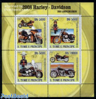 Sao Tome/Principe 2008 Harley Davidson 4v M/s, Mint NH, Transport - Motorcycles - Motorräder