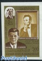 Aden 1967 KSiH, J.F. Kennedy 1v Imperforated, Mint NH, History - American Presidents - Andere & Zonder Classificatie