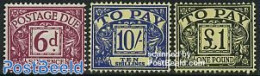 Great Britain 1962 Postage Due 3v, Mint NH - Non Classificati