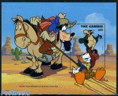 Gambia 1995 Goofy & Donald S/s, Mint NH, Art - Disney - Disney
