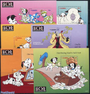 Gambia 1997 101 Dalmatians 6 S/s, Mint NH, Nature - Dogs - Art - Disney - Disney