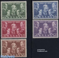 Greece 1963 Greek Dynasty 5v, Mint NH, History - Kings & Queens (Royalty) - Unused Stamps
