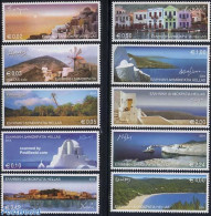 Greece 2004 Islands 10v, Mint NH, Nature - Transport - Various - Trees & Forests - Ships And Boats - Mills (Wind & Wat.. - Nuovi