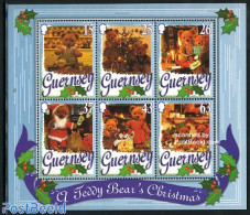 Guernsey 1997 Christmas, Teddy Bears S/s, Mint NH, Nature - Religion - Various - Bears - Christmas - Teddy Bears - Toy.. - Weihnachten