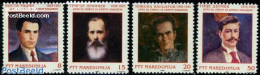 North Macedonia 1994 Revolution Heroes 4v, Mint NH, History - Politicians - Art - Authors - Escritores
