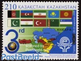 Kazakhstan 2006 3rd Meeting ECO Postal Authorities 1v, Overprint, Mint NH, History - Various - Flags - Post - Joint Is.. - Post