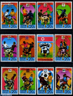 Korea, North 1981 World Cup Football Spain 12v, Overprints, Mint NH, Sport - Football - Corea Del Norte