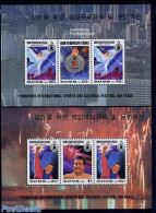 Korea, North 1995 Sport & Culture Festival 2 M/s, Mint NH, Sport - Sport (other And Mixed) - Korea (Nord-)