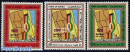 Kuwait 1987 Al Qurain 3v, Mint NH, Various - Maps - Aardrijkskunde