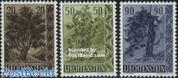 Liechtenstein 1958 Trees 3v, Unused (hinged), Nature - Trees & Forests - Ongebruikt