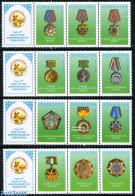 Uzbekistan 2001 Decorations 12v (4x[T:::]), Mint NH, History - Decorations - Militaria