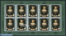 Lithuania 1996 Europa, Cranach Painting M/s (with 10 Stamps, Mint NH, History - Europa (cept) - Art - Paintings - Lituanie