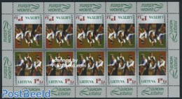 Lithuania 1998 Europa, Costumes M/s (with 10 Stamps), Mint NH, History - Various - Europa (cept) - Costumes - Folklore - Disfraces
