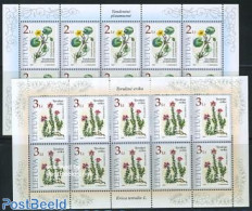 Lithuania 2001 Red Book, Flower 2 M/ss, Mint NH, Nature - Flowers & Plants - Litouwen