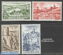 Luxemburg 1948 Landscapes 4v, Unused (hinged), Science - Mining - Art - Castles & Fortifications - Ongebruikt