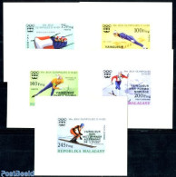Madagascar 1976 Winter Olympic Winners, 5 S/s Imperforated, Mint NH, Sport - (Bob) Sleigh Sports - Olympic Winter Game.. - Inverno